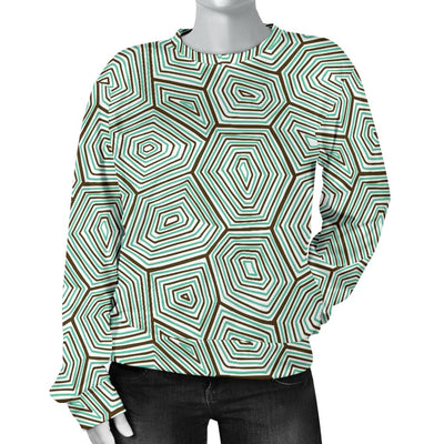 Sea Turtle Skin Print Women Crewneck Sweatshirt