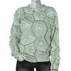 Sea Turtle Skin Print Women Crewneck Sweatshirt