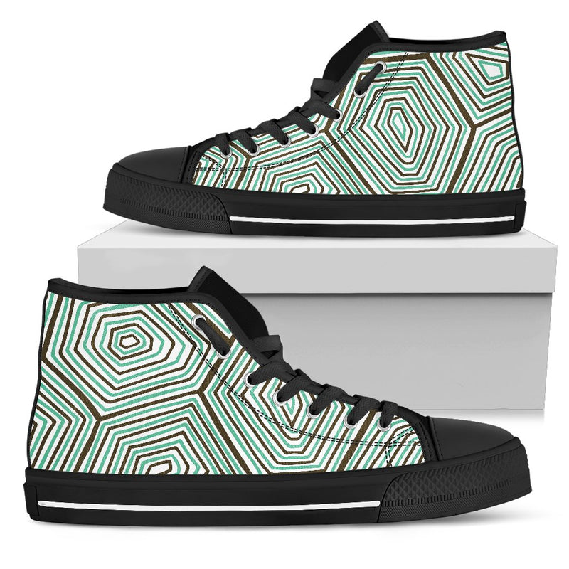 Sea Turtle Skin Print Women High Top Shoes