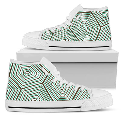 Sea Turtle Skin Print Women High Top Shoes