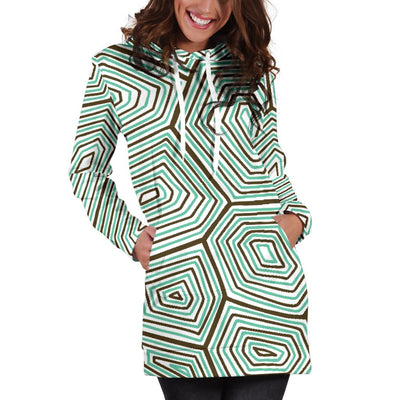 Sea Turtle Skin Print Women Hoodie Dress