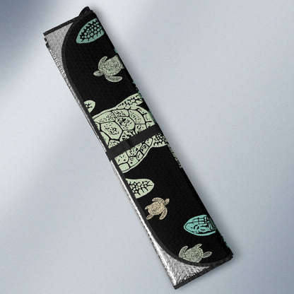Sea Turtle Stamp Pattern Car Sun Shade-JorJune