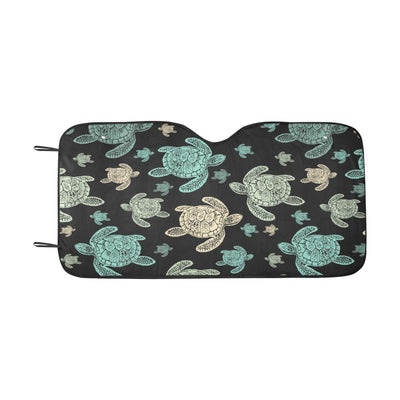 Sea Turtle Stamp Pattern Car Sun Shade-JorJune