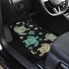 Sea Turtle Stamp Pattern Front and Back Car Floor Mats