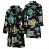 Sea Turtle Stamp Pattern Men Bath Robe