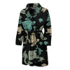 Sea Turtle Stamp Pattern Men Bath Robe