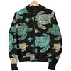 Sea Turtle Stamp Pattern Men Casual Bomber Jacket