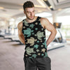 Sea Turtle Stamp Pattern Men Tank Top