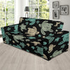 Sea Turtle Stamp Pattern Sofa Slipcover-JORJUNE.COM