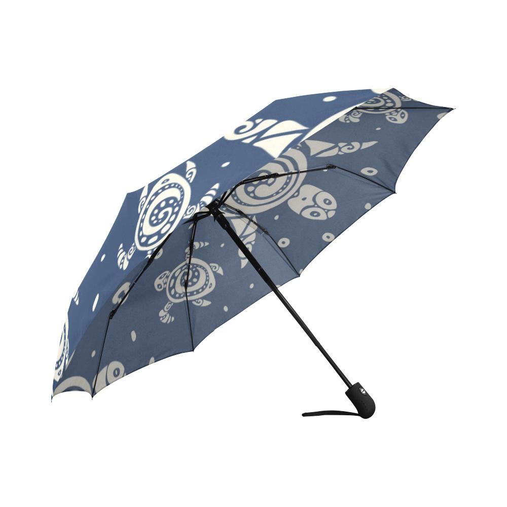 Sea Turtle Tribal Automatic Foldable Umbrella