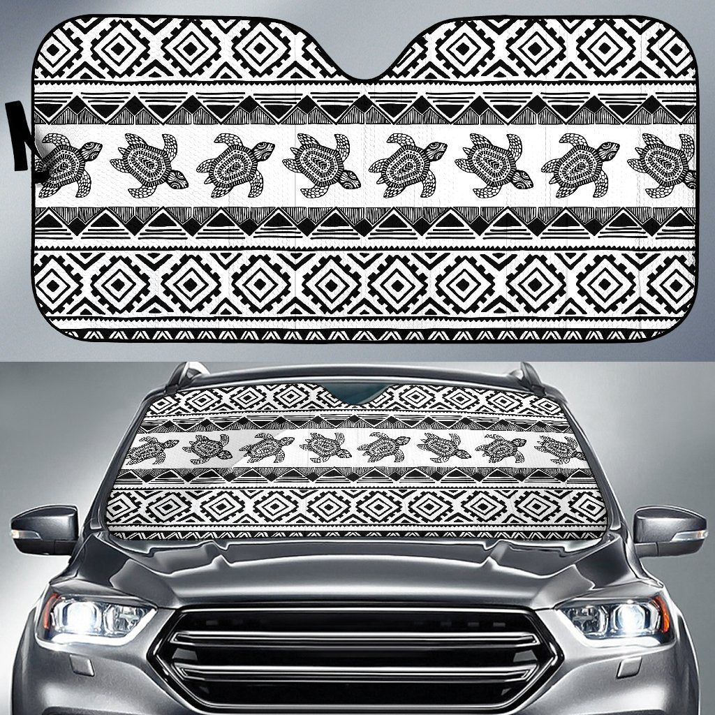 Sea Turtle Tribal Aztec Car Sun Shade-JorJune