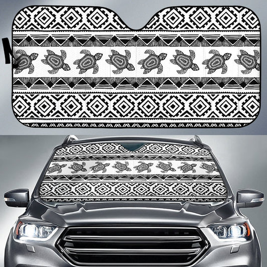Sea Turtle Tribal Aztec Car Sun Shade-JorJune