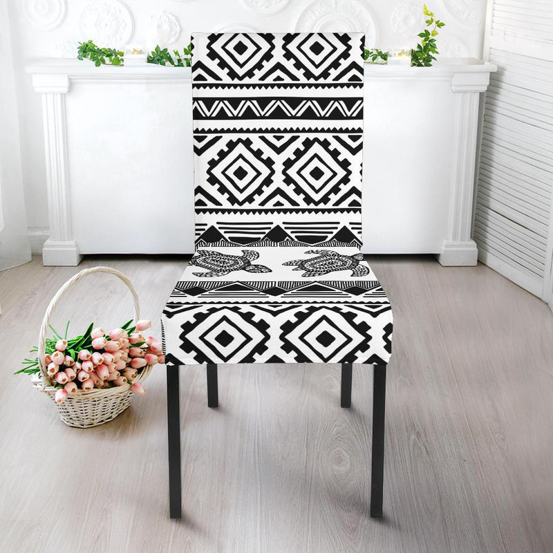 Sea Turtle Tribal Aztec Dining Chair Slipcover-JORJUNE.COM