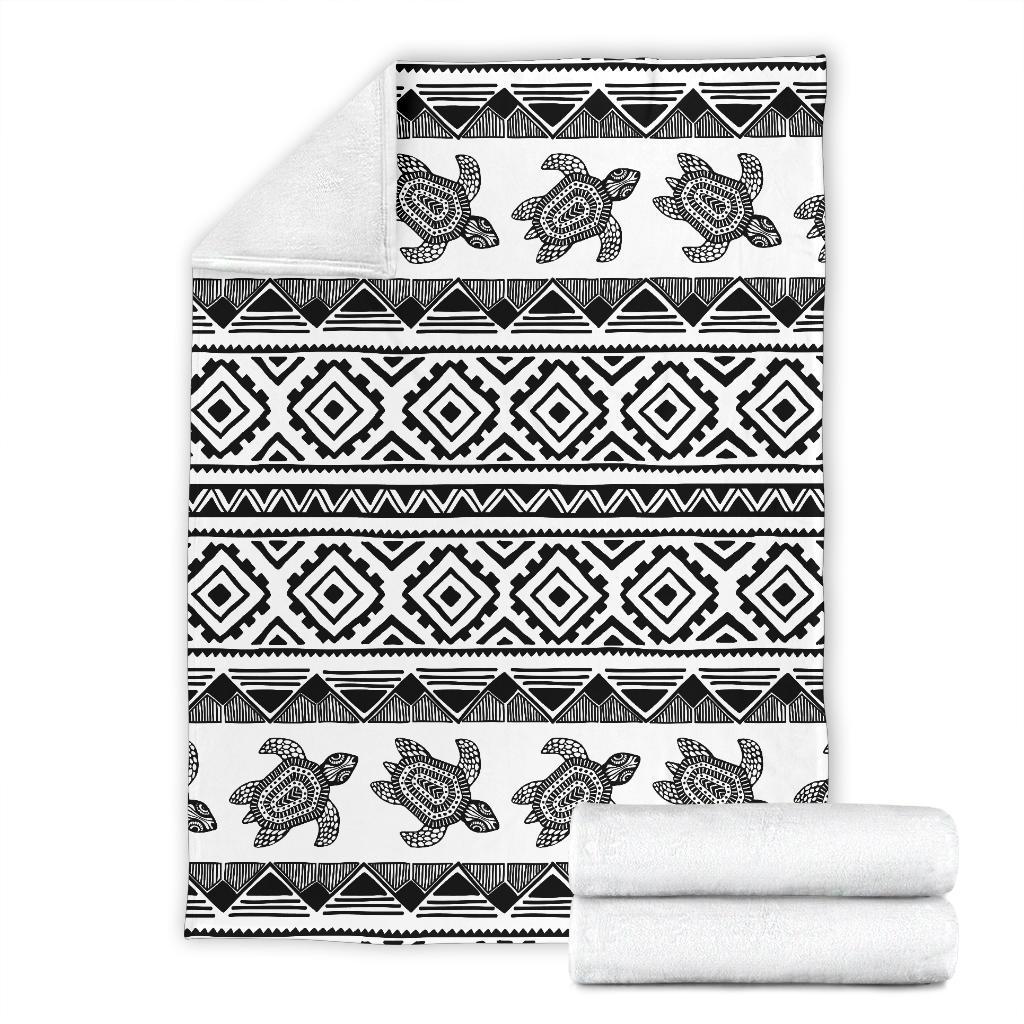 Sea Turtle Tribal Aztec Fleece Blanket