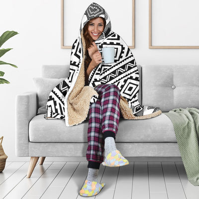 Sea Turtle Tribal Aztec Hooded Blanket-JORJUNE.COM