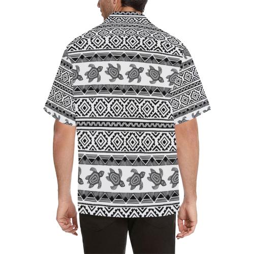 Sea Turtle Tribal Aztec Men Hawaiian Shirt