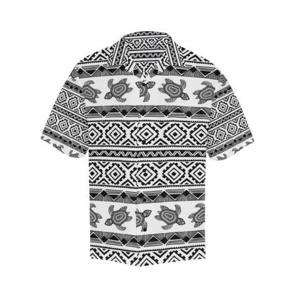 Sea Turtle Tribal Aztec Men Hawaiian Shirt
