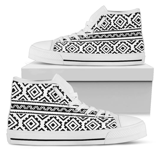 Sea Turtle Tribal Aztec Men High Top Shoes