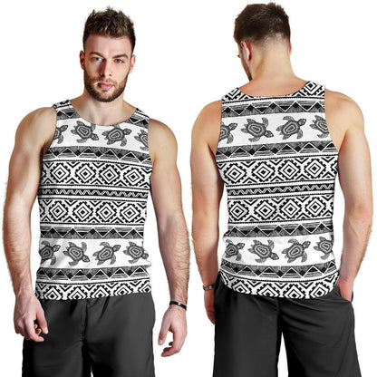 Sea Turtle Tribal Aztec Men Tank Top