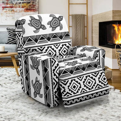 Sea Turtle Tribal Aztec Recliner Slipcover-JORJUNE.COM