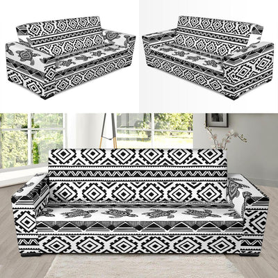 Sea Turtle Tribal Aztec Sofa Slipcover-JORJUNE.COM