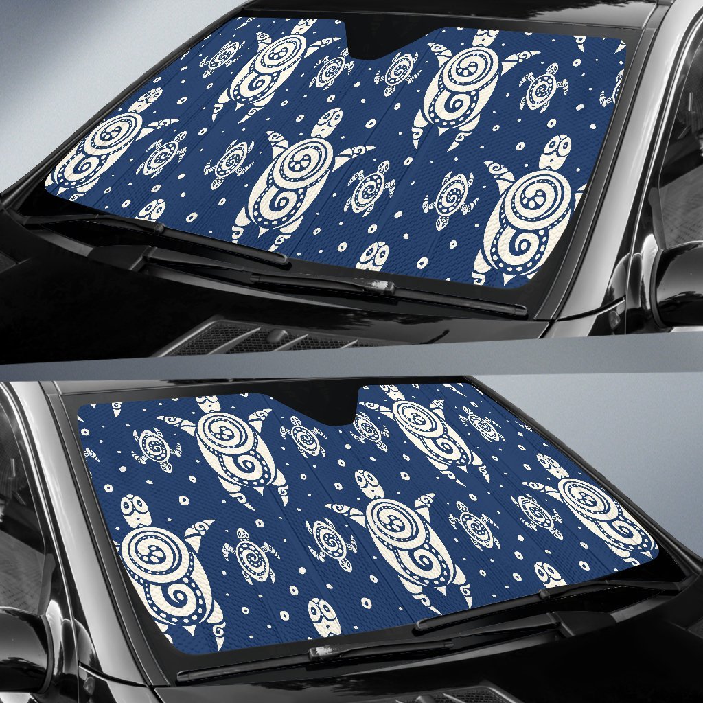 Sea Turtle Tribal Car Sun Shade-JorJune
