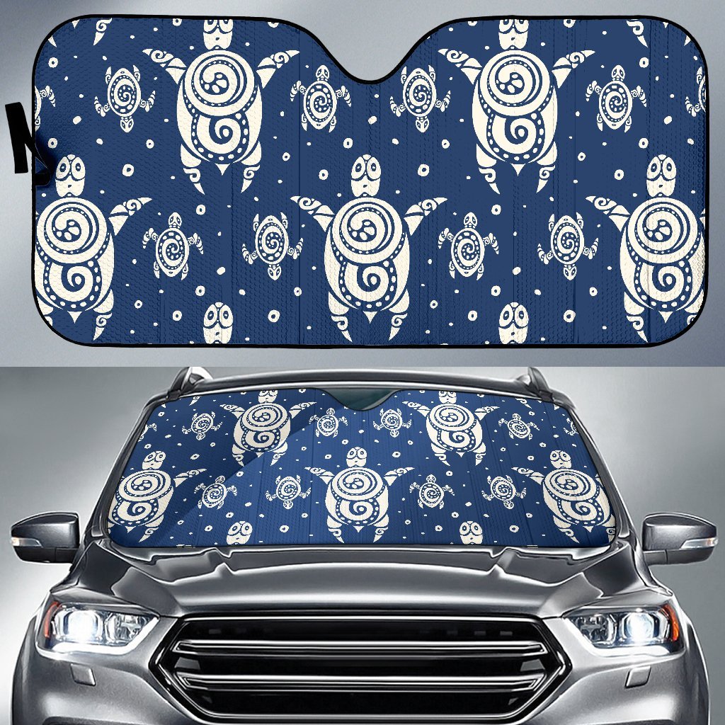Sea Turtle Tribal Car Sun Shade-JorJune
