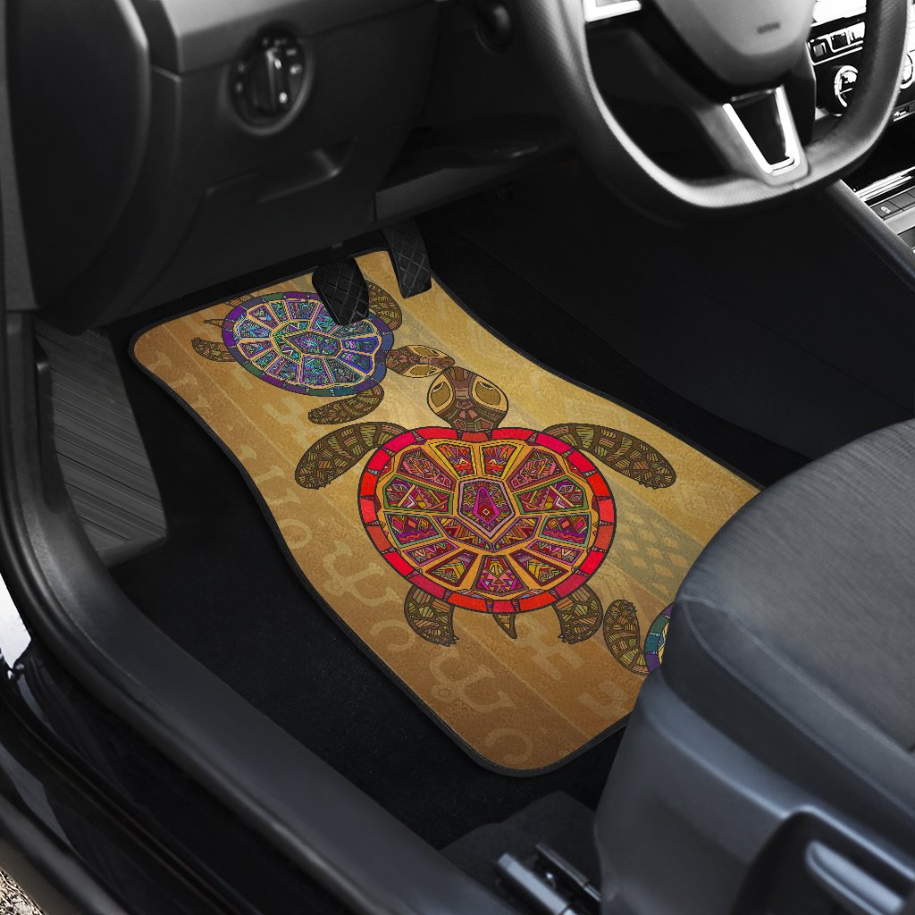 Sea Turtle Tribal Colorful Car Floor Mats