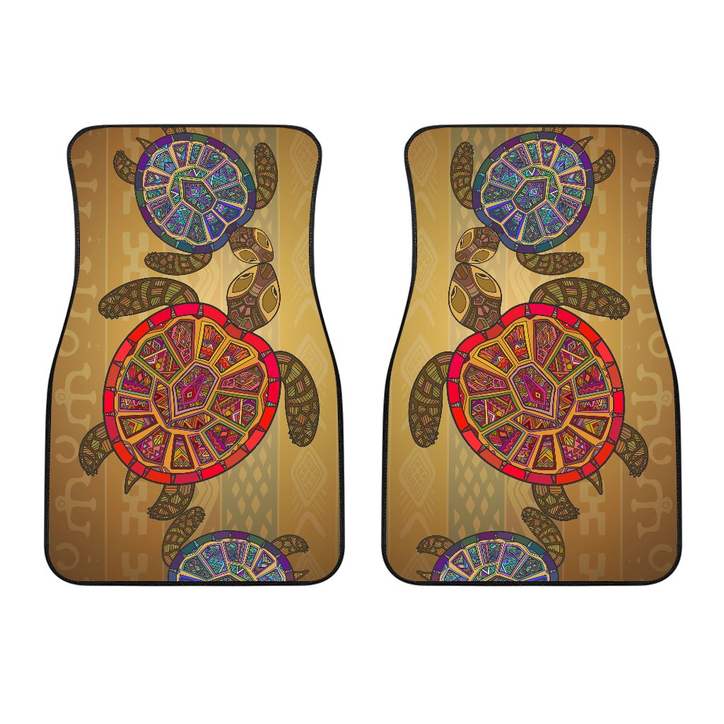 Sea Turtle Tribal Colorful Car Floor Mats