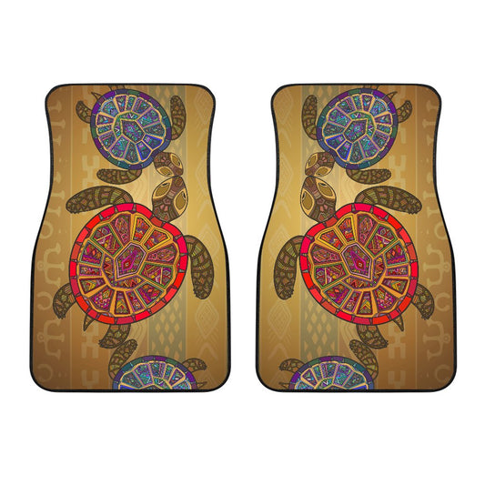 Sea Turtle Tribal Colorful Car Floor Mats