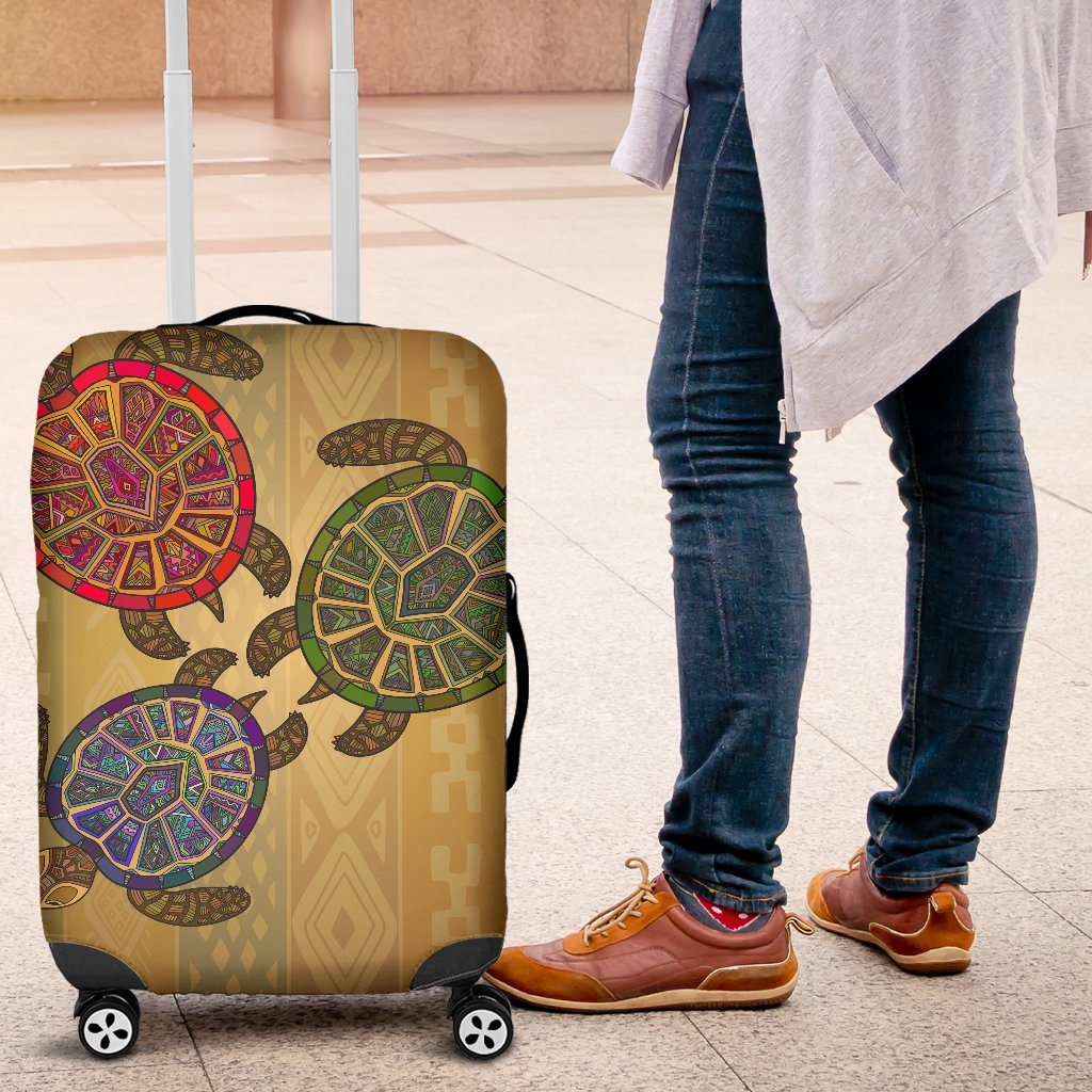 Sea Turtle Tribal Colorful Luggage Cover Protector
