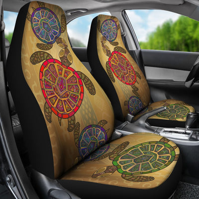 Sea Turtle Tribal Colorful Universal Fit Car Seat Covers