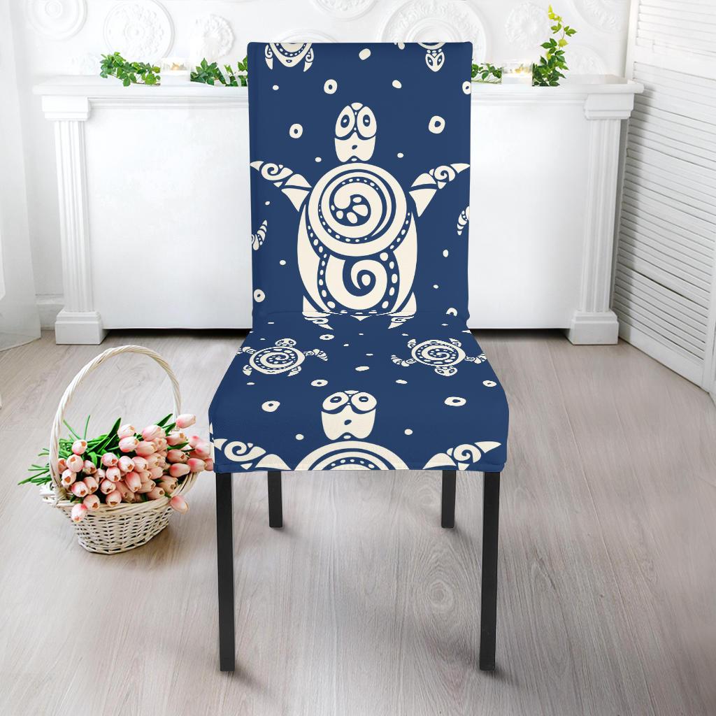 Sea Turtle Tribal Dining Chair Slipcover-JORJUNE.COM