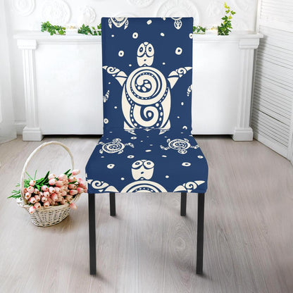 Sea Turtle Tribal Dining Chair Slipcover-JORJUNE.COM