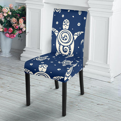 Sea Turtle Tribal Dining Chair Slipcover-JORJUNE.COM