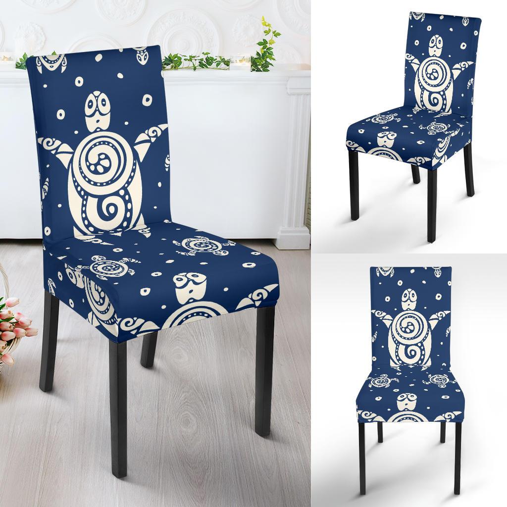 Sea Turtle Tribal Dining Chair Slipcover-JORJUNE.COM