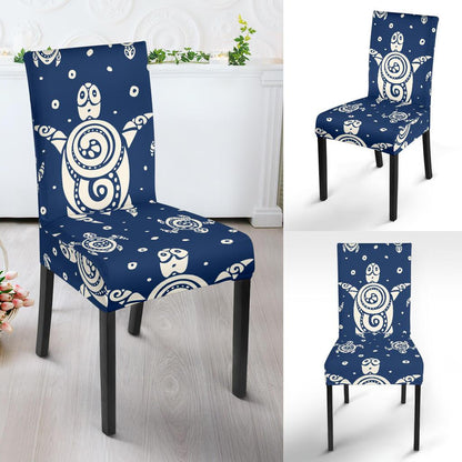 Sea Turtle Tribal Dining Chair Slipcover-JORJUNE.COM