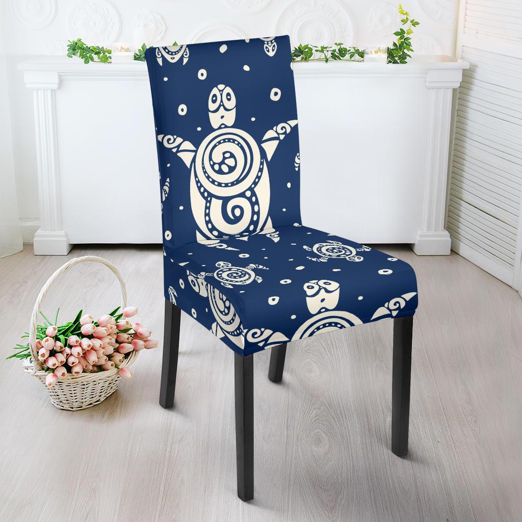 Sea Turtle Tribal Dining Chair Slipcover-JORJUNE.COM