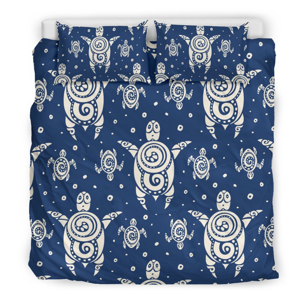 Sea Turtle Tribal Duvet Cover Bedding Set