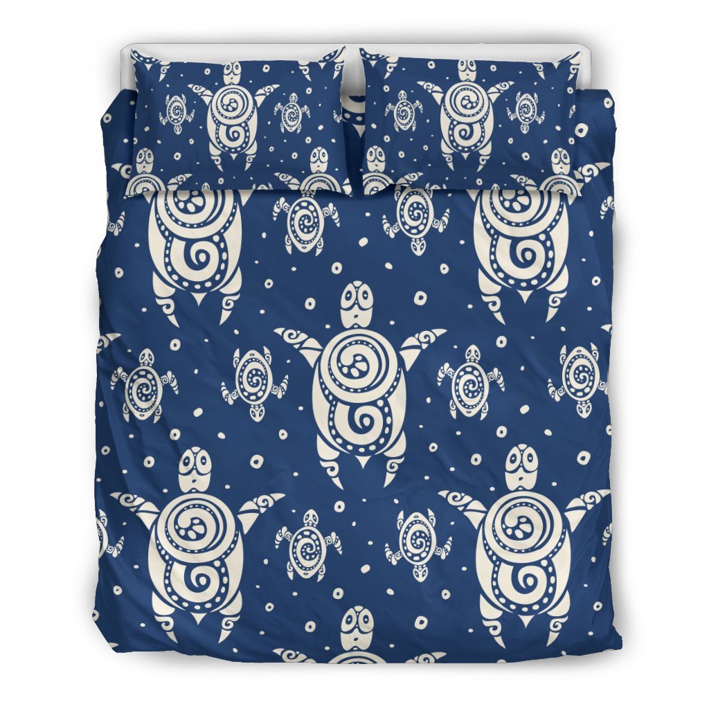 Sea Turtle Tribal Duvet Cover Bedding Set