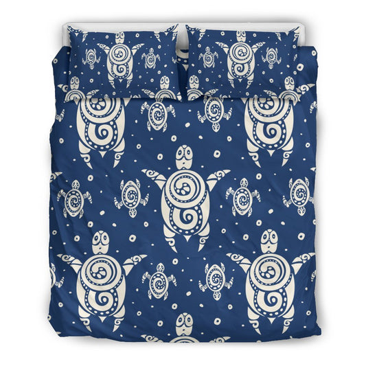 Sea Turtle Tribal Duvet Cover Bedding Set
