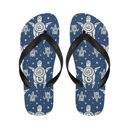 Sea Turtle Tribal Flip Flops-JorJune
