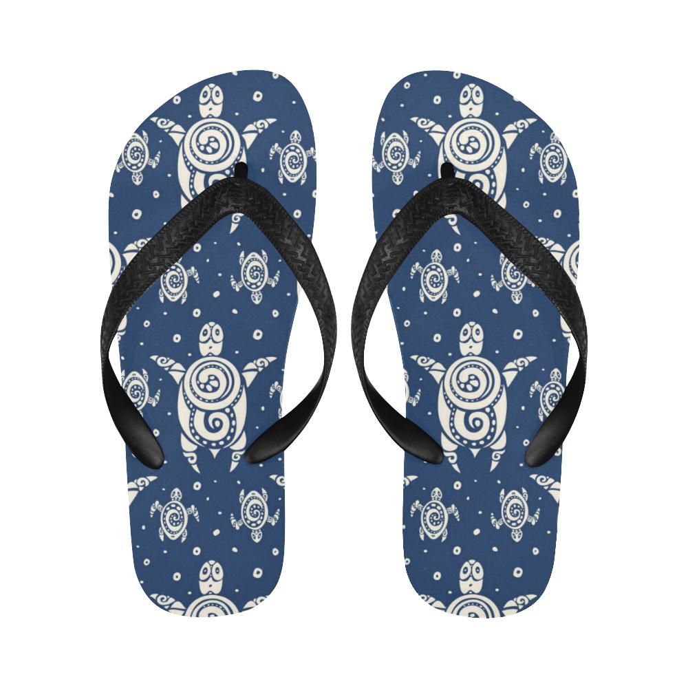 Sea Turtle Tribal Flip Flops-JorJune