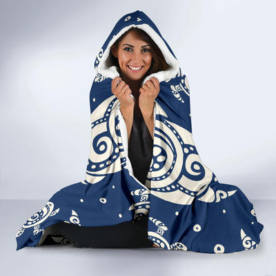 Sea Turtle Tribal Hooded Blanket-JORJUNE.COM