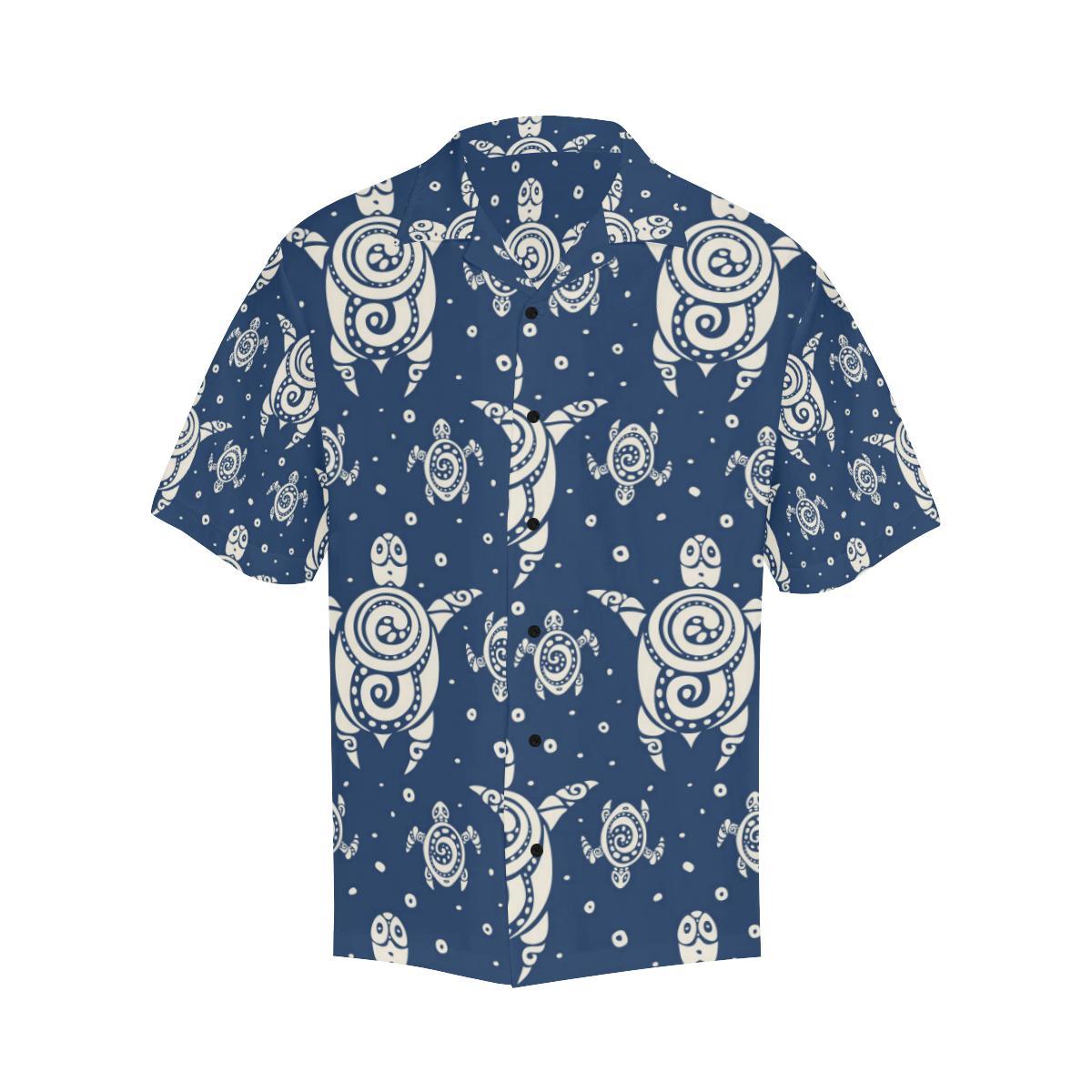 Sea Turtle Tribal Men Hawaiian Shirt-JorJune