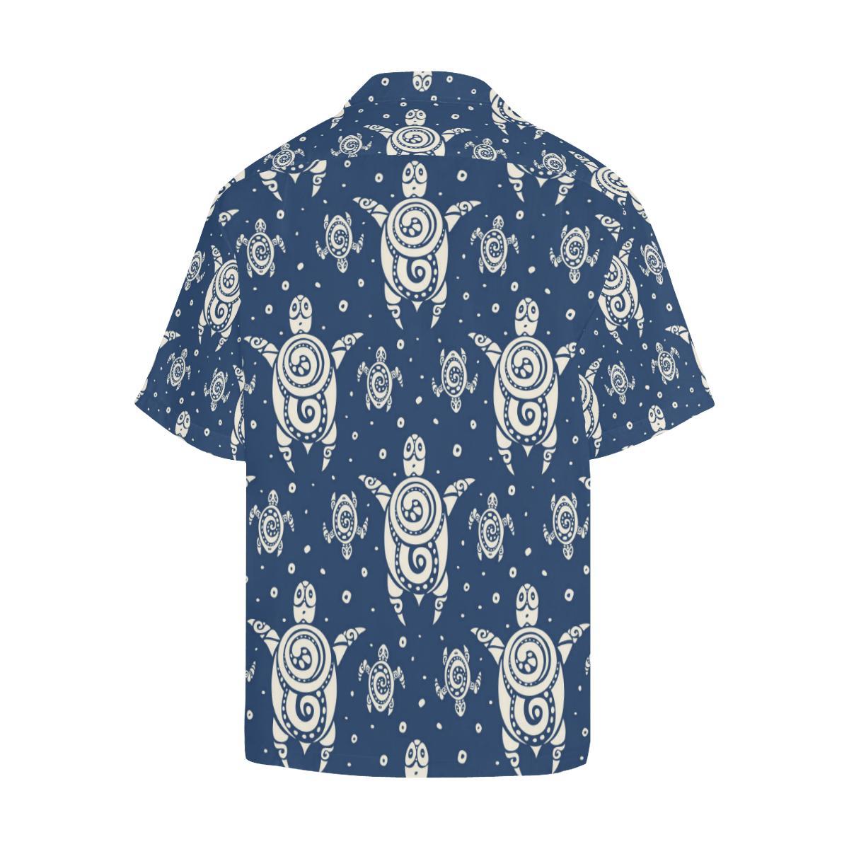 Sea Turtle Tribal Men Hawaiian Shirt-JorJune