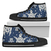 Sea Turtle Tribal Men High Top Shoes