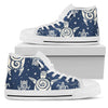 Sea Turtle Tribal Men High Top Shoes