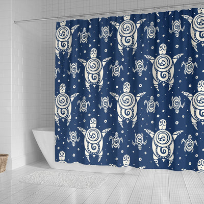 Sea Turtle Tribal Shower Curtain