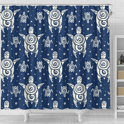 Sea Turtle Tribal Shower Curtain